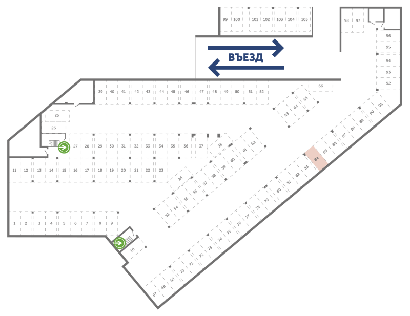 Паркинг 13,3 м²
