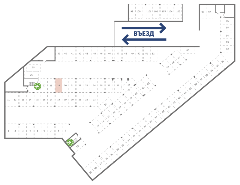 Паркинг 13,3 м²