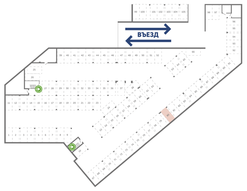 Паркинг 13,3 м²