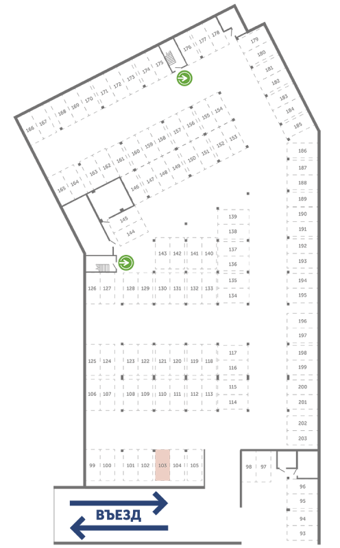 Паркинг 13,3 м²