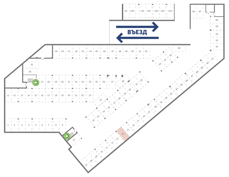 Паркинг 13,3 м²