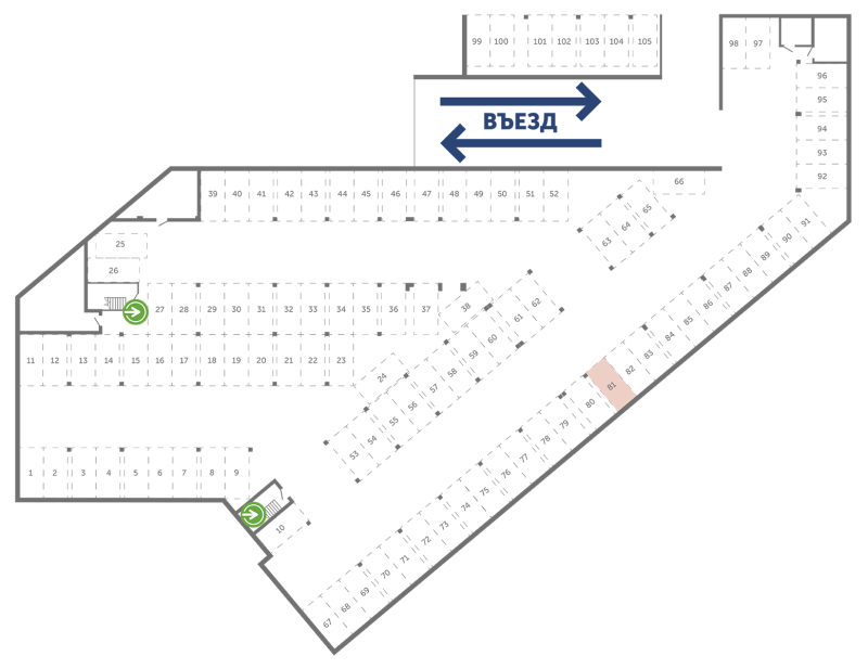 Паркинг 13,3 м²