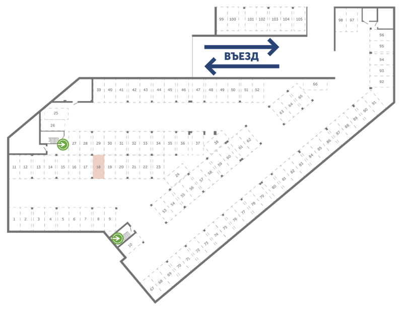 Паркинг 13,3 м²