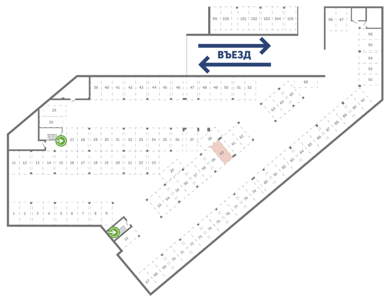 Паркинг 13,3 м²