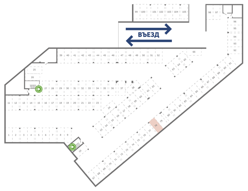 Паркинг 13,3 м²