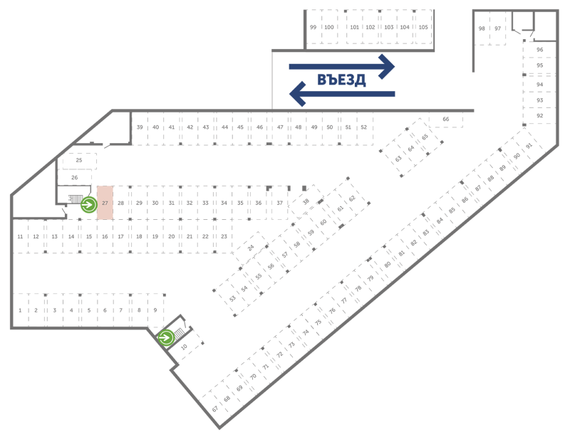 Паркинг 13,3 м²