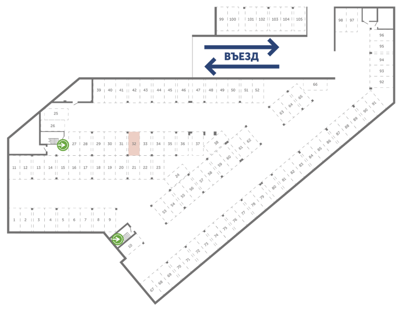 Паркинг 13,3 м²