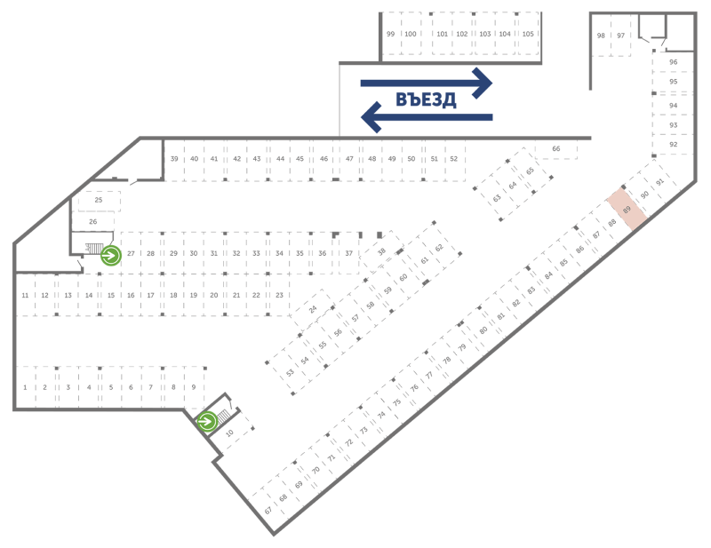 Паркинг 13,3 м²