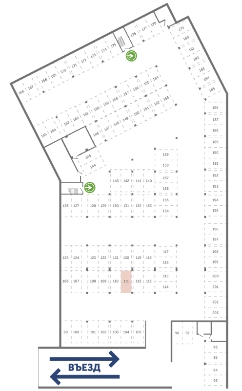 Паркинг 13,3 м²