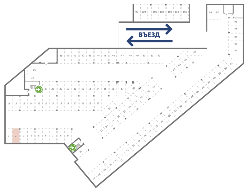Паркинг 13,3 м²