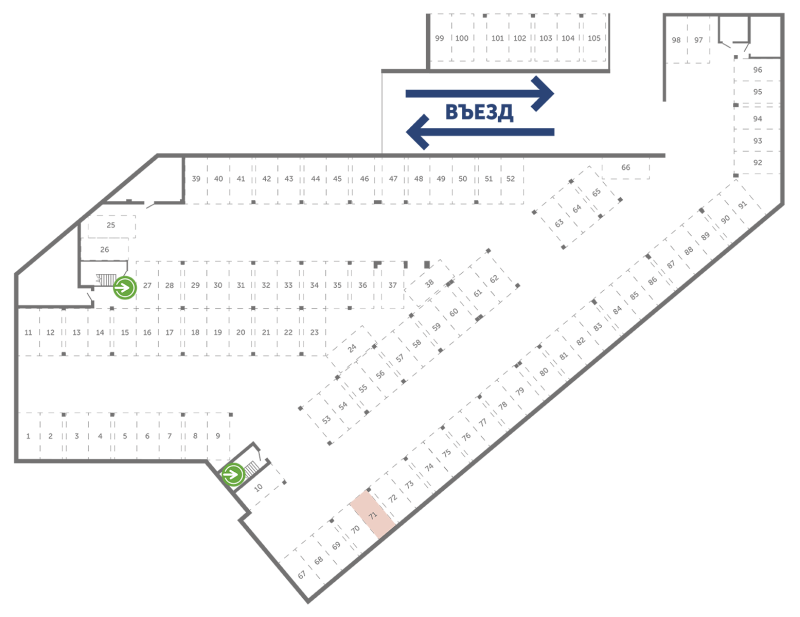 Паркинг 13,3 м²