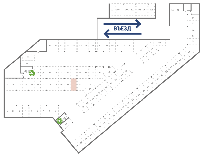 Паркинг 13,3 м²