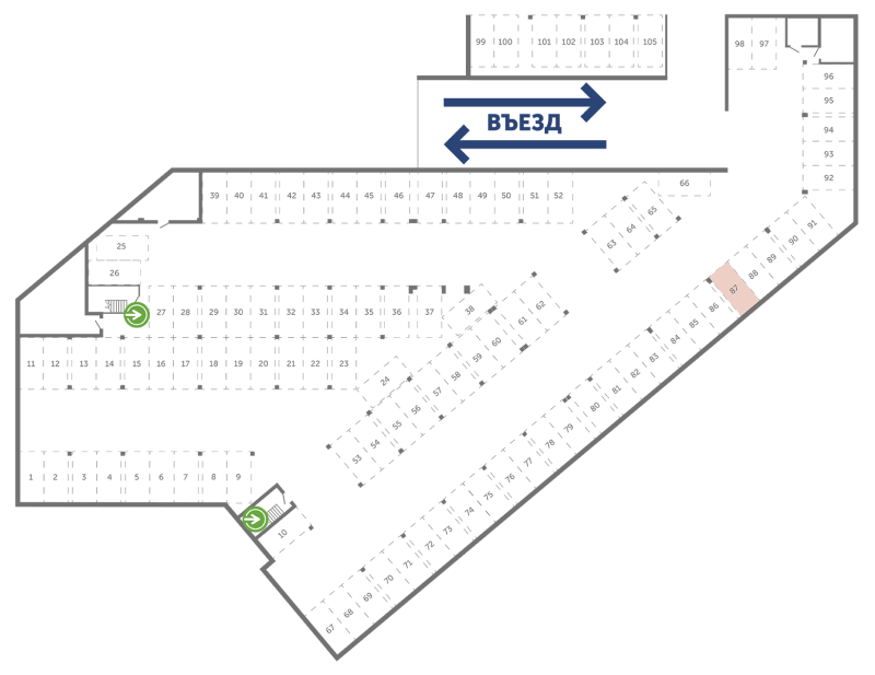 Паркинг 13,3 м²