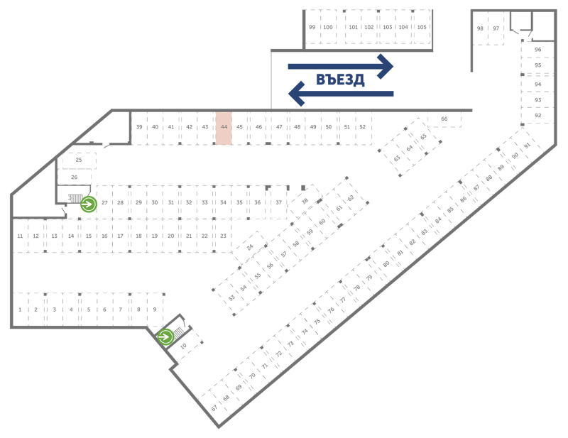 Паркинг 13,3 м²