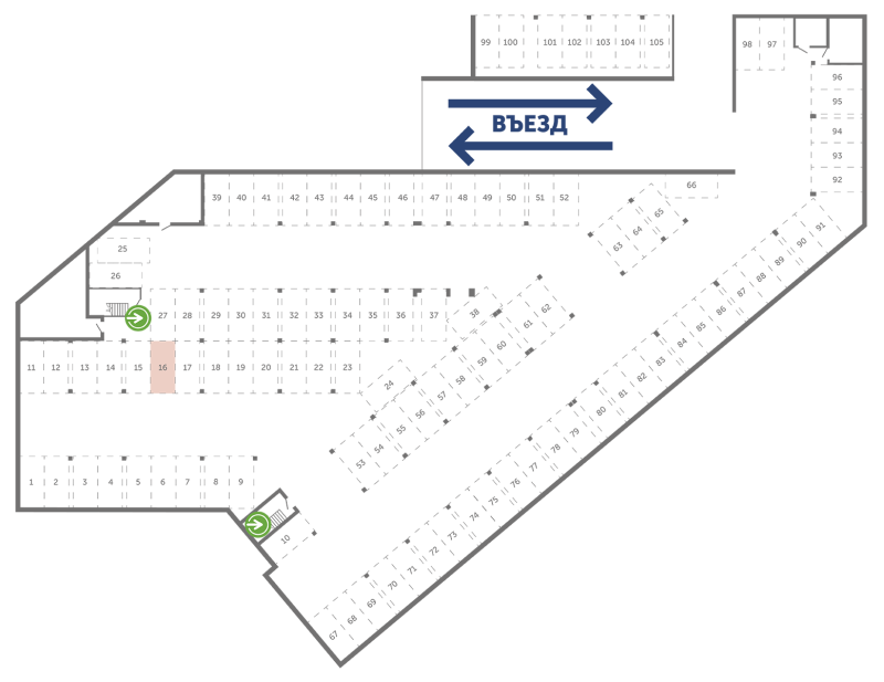 Паркинг 13,3 м²
