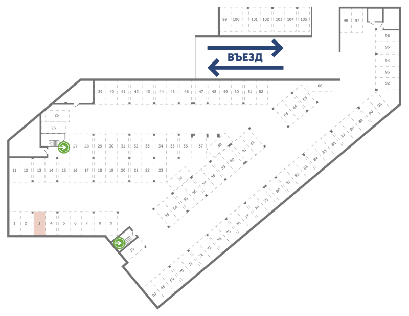 Паркинг 13,3 м²