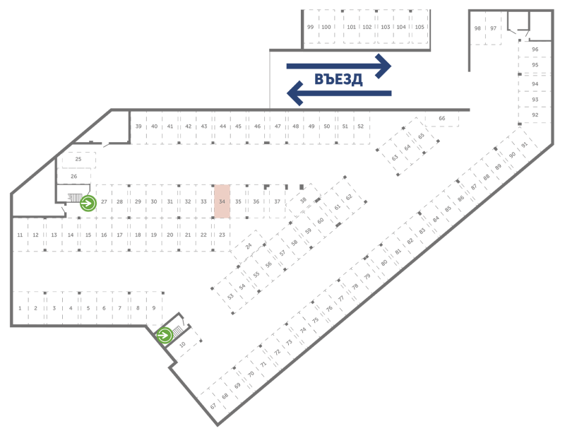 Паркинг 13,3 м²
