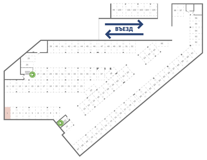 Паркинг 13,3 м²
