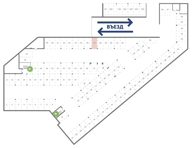 Паркинг 13,3 м²