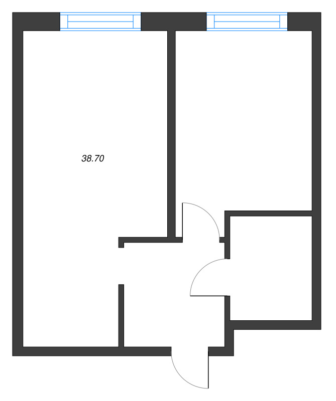 2 ккв (Евро) 38,7 м²