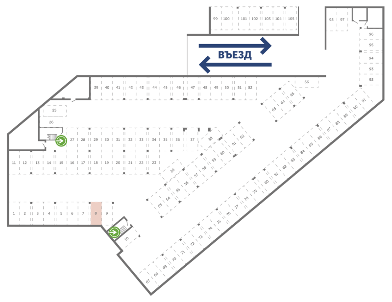 Паркинг 13,3 м²