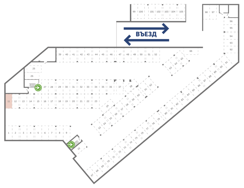 Паркинг 13,3 м²