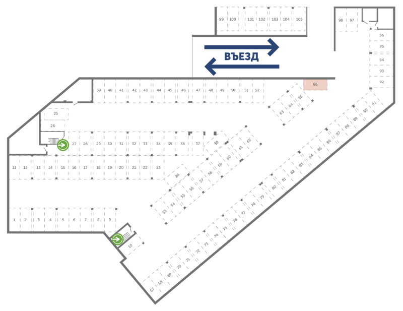 Паркинг 13,3 м²