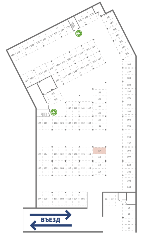 Паркинг 13,3 м²