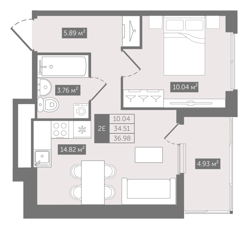1 ккв 37 м²
