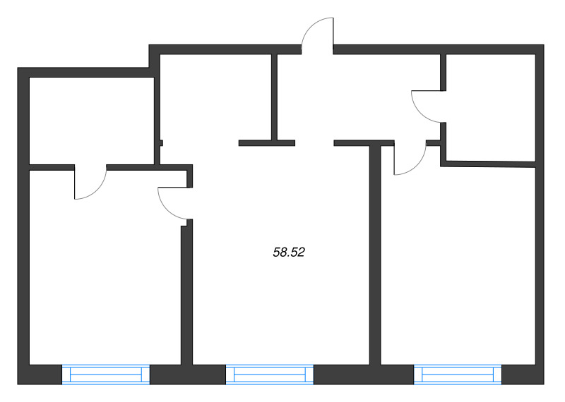 3 ккв (Евро) 58,5 м²