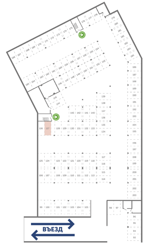Паркинг 13,3 м²