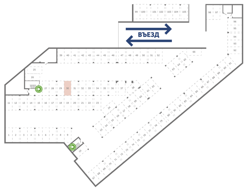 Паркинг 13,3 м²
