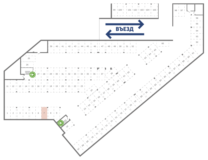 Паркинг 13,3 м²