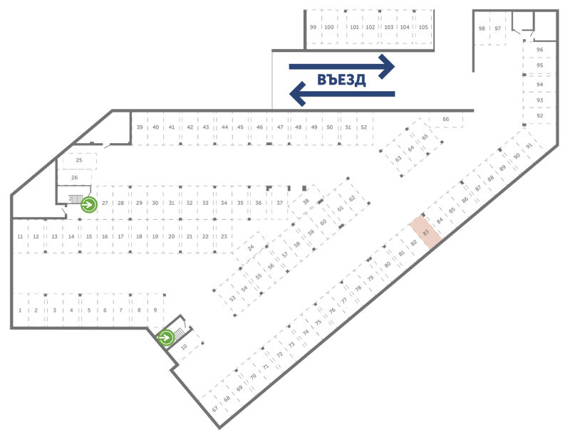 Паркинг 13,3 м²