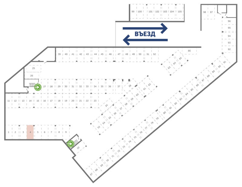 Паркинг 13,3 м²