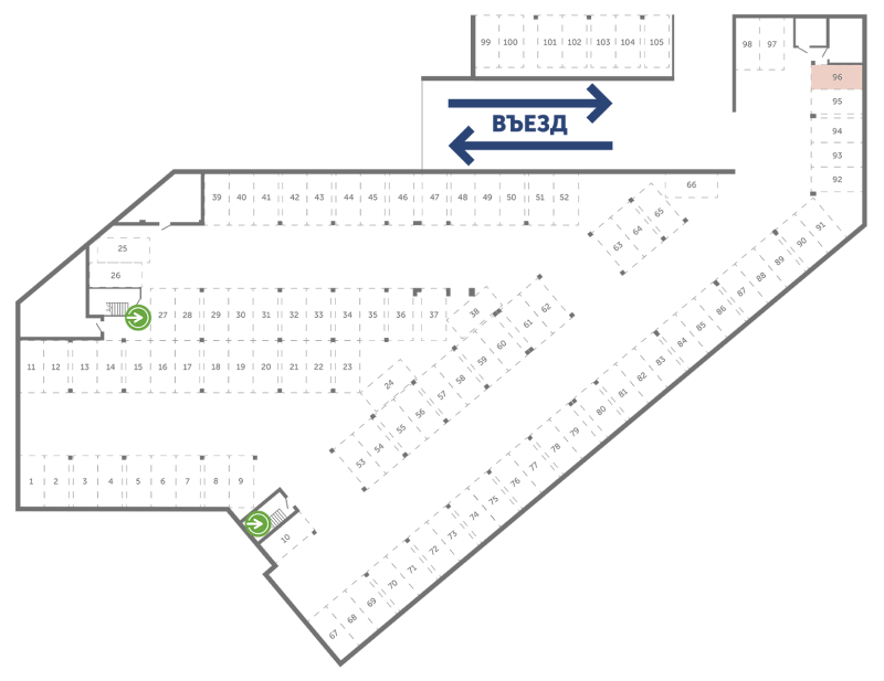 Паркинг 13,3 м²