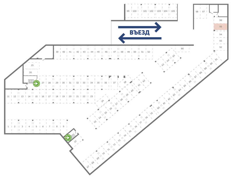 Паркинг 13,3 м²