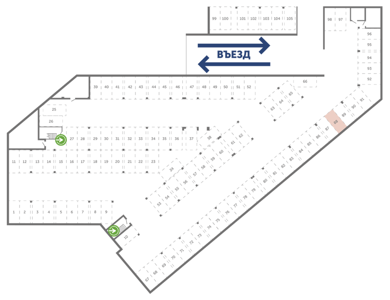 Паркинг 13,3 м²