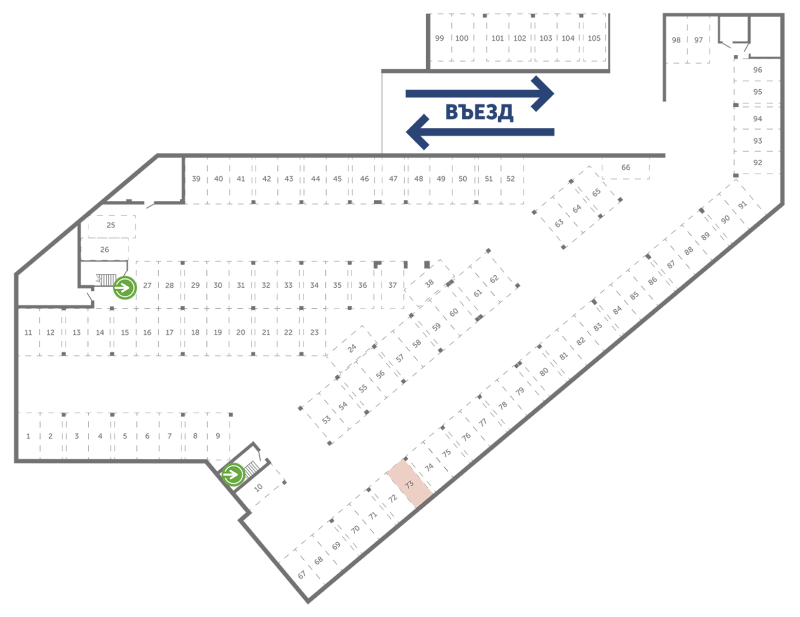Паркинг 13,3 м²
