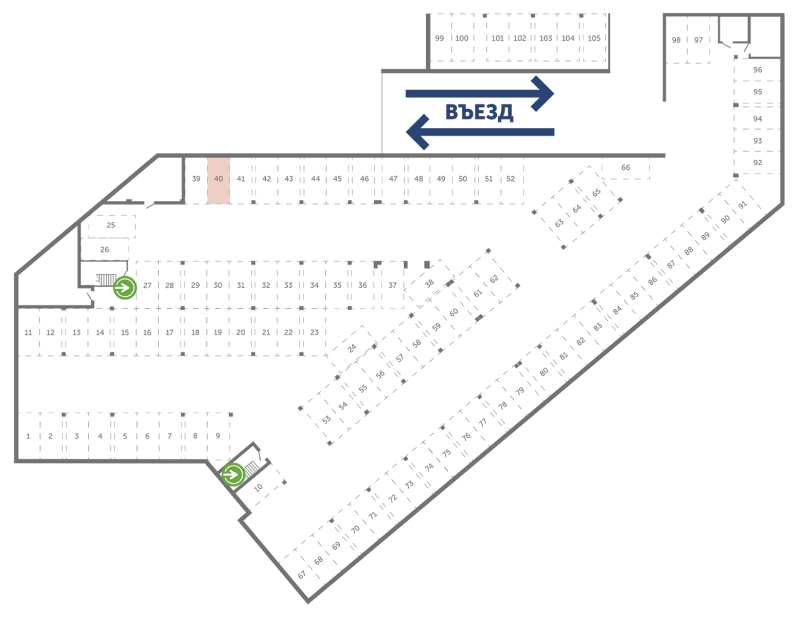 Паркинг 13,3 м²