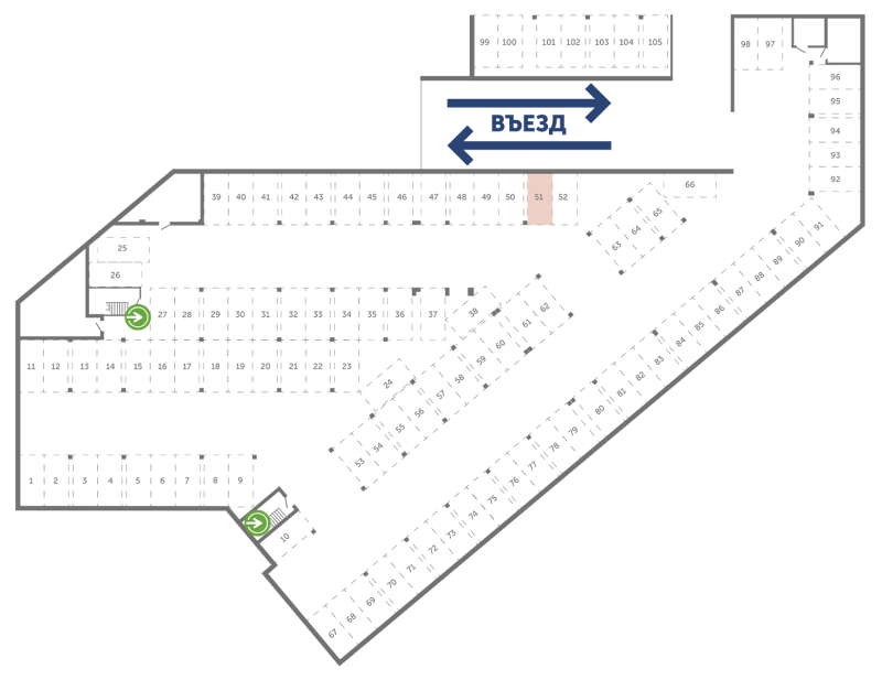 Паркинг 13,3 м²