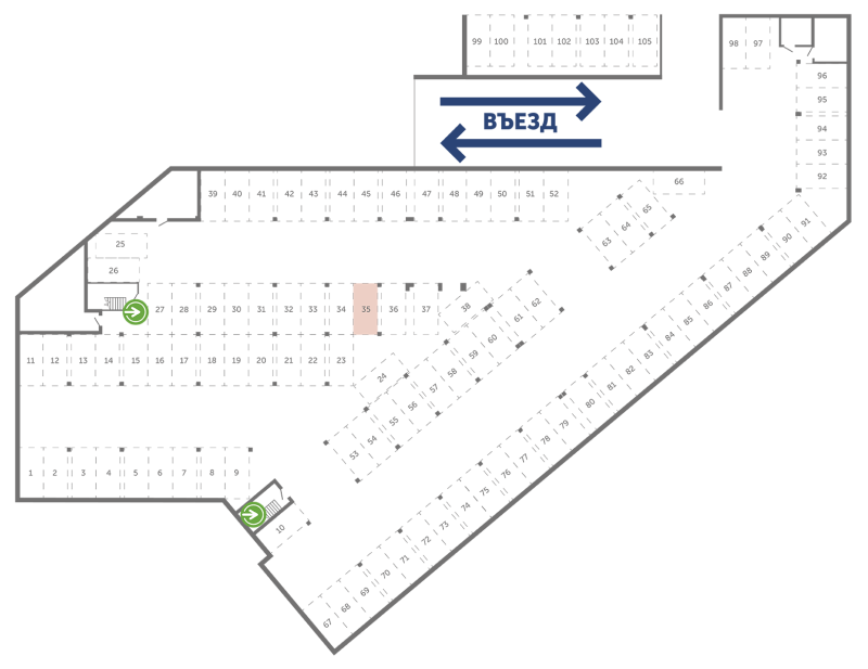 Паркинг 13,3 м²