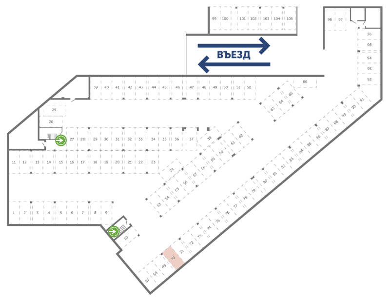 Паркинг 13,3 м²