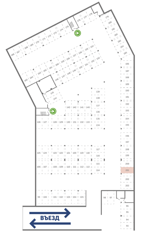 Паркинг 13,3 м²