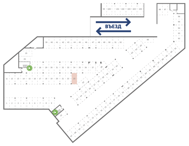 Паркинг 13,3 м²