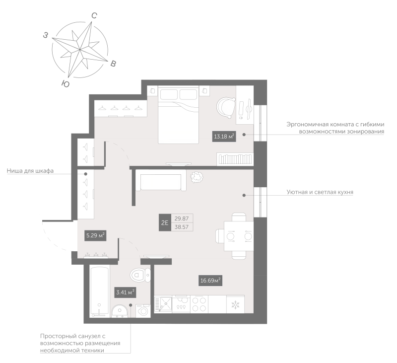 1 ккв 39,9 м²