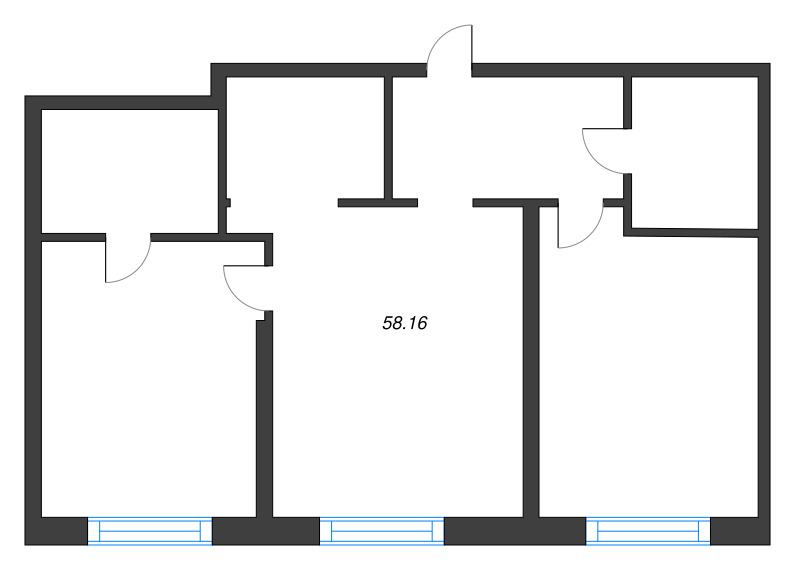 3 ккв (Евро) 58,2 м²