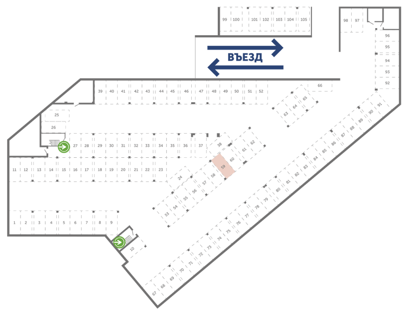 Паркинг 13,3 м²