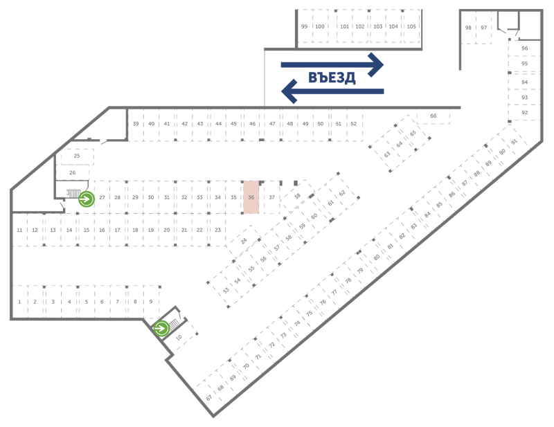 Паркинг 13,3 м²