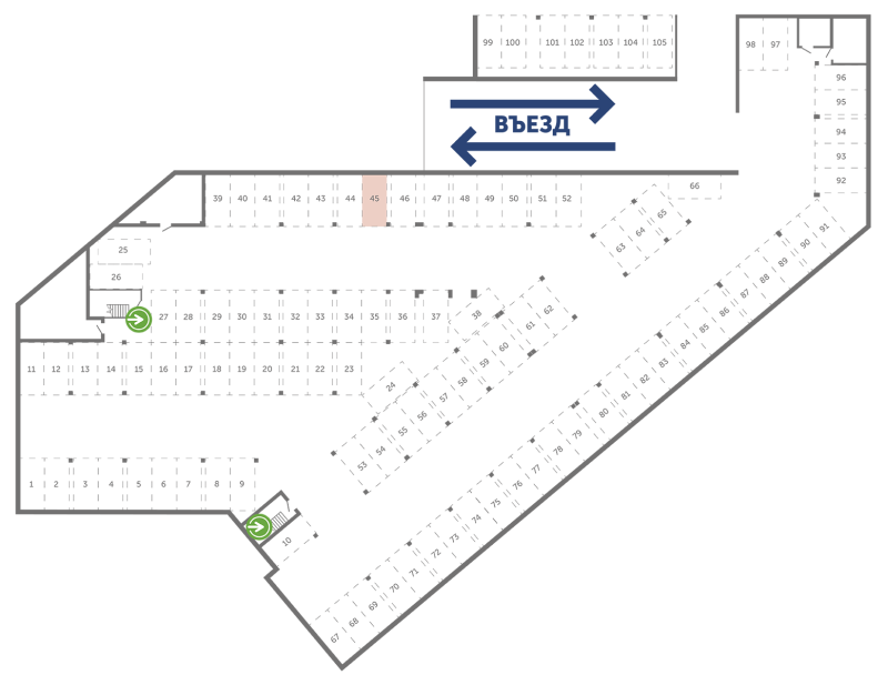 Паркинг 13,3 м²